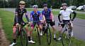 SADDLE UP . . . East Lancs riders Ben Trippier (left), Oliver Huszar, Paul Ashworth and Matt Jackson