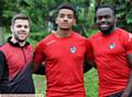 NEW FACES . . . Matt Wilkinson (left), Kameron Pearce-Paul, Sadiq Adebiyi. Not pictured: Connor Williams. PICTURE by ANTHONY MILLER