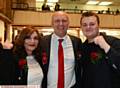 ROYTON NORTH WINNER . . . Clint Phythian with wife Susan and son Kyle.