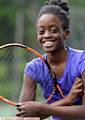 RISING tennis star Abigail Belibi