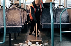 Each First Manchester vehicle undergoes a daily clean of the exterior and interior every evening