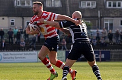 Danny Grimshaw in action for Oldham in 2017