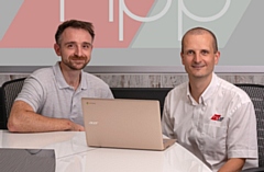 Digital developer Henley Bailey (left) and Dan Mounsey, marketing manager of Hills Panel Products (HPP)