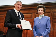 David pictured with Her Royal Highness The Princess Royal