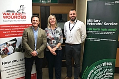 Pictured are, from left to right: Tom Knight, Employment Adviser, Karen Maneely, Associate Director Mental Health and Specialist Services and John Henstock, Highly Specialist Psychotherapist and Senior Management MVS