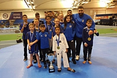 The Oldham LGA Horizon Taekwondo Club team pictured at the national championships