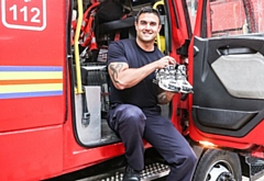 Oldham firefighter Aaron Parmar