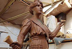 The Annie Kenney statue has been sculpted by Denise Dutton