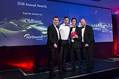 Northwood Oldham's Mike Procter (second right) receives his award