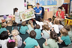 Fun in the classroom.

Picture courtesy of Elenor Bentall (rspb-images.com)