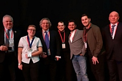 Kerris Boulton is pictured (second from left) after the WorldSkills UK LIVE award ceremony