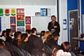 John Tague speaks to Enterprise and Business students at Oldham College