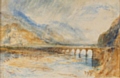 JMW Turner’s watercolour painting Bellinzona: The Bridge over the Ticino