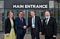 L-R: Hopwood Hall College Assistant Principal - Julia Heap, Nazir Afzal OBE, Robert Clegg and Hopwood Hall College Principal, Derek O'Toole