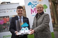 Mayor of Greater Manchester Andy Burnham with Elaine Wyllie, founder of the Daily Mile