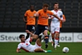 Eoin Doyle (centre) returned to action with a vital goal at Scunthorpe