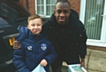 Jake Bacon with his new Athletic hero, Ousmane Fane