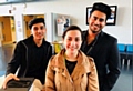 ESOL's winning team - Sandra Abdelmalek, Aalyan Farook and Mohammed Mohsin Imtiaz.