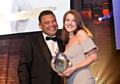 Last year’s Arts Prize winner Helen Davies receiving her award from Craig Charles