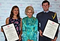 Georgia Blakeney and Zak Warburton with Princess Alexandra