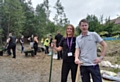 First Choice Homes' Volunteer Co-Ordinator Naomi Martin-Smith and company CEO Vinny Roche take a break from helping out at Give and Gain Day on Holts Estate