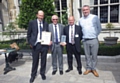 Pictured (left-right) are Dave O’Hara, RSPB Site Manager at Dovestone, Ian Harper United Utilities Catchment Partnership Officer Southern team, Geoff Carr, Ecologist and Liam Kilbride, United Utilities Catchment Manager, Southern team