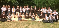 St Josephs' Year Six pupils with their Blue Peter badges