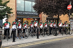 They made it! Cyclists arrive at the East London Mosque