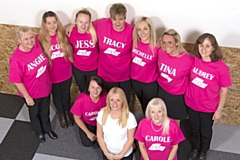 Pictured are (back row, from left): Angela Hodgson, Nicole Aspinall, Jessica Smith, Tracy Lees, Michelle Topping, Tina Crossley and Audrey Crowther. Front row: Caroline Barker. Anna Hennessy and Carole Hamnett-Sadler