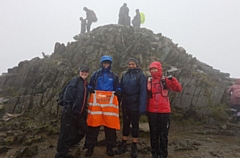 Adele, Susan, Emil and Gaynor at the Mount Snowdon summit