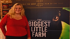 Amanda Atkins with Biggest Little Farm Poster