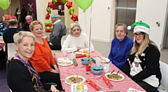 FCHO Executive Director Homes and Investment, Heidi Thompson, with Independence Advisor Lauren Roberts as enjoy lunch with the customers