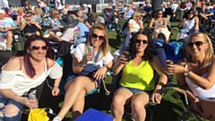 Susan Sutton (right) with daughters Christine Smith and friend Cathryn Fisher from Oldham. 