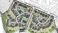 An outline of the plans for new homes in Diggle