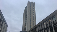 The civic centre tower illuminate at 6pm until midnight on Tuesday, December 8