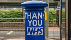 The five postboxes are painted in ‘NHS blue’ and say ‘Thank You NHS'