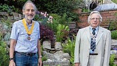 Top team: Robert Knotts (right), the new president of Saddleworth Rotary Club, pictured with vice-president Ian Brett