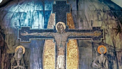 'The Crucifixion' by George Mayer-Marton inside Christ Church of the Holy Rosary in Fitton Hill