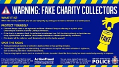 Fake Charity Collectors Poster