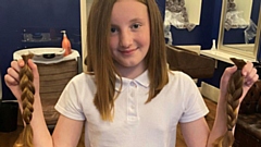 Evie cut 10 inches off her hair for the Little Princess Trust