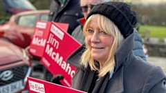 Shirley is pictured during the 2019 General Election campaign