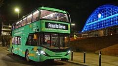 One of the new electric buses