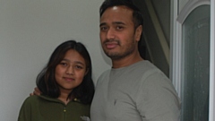 Tasneem is pictured with her dad, Akke Rahman