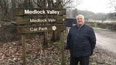 Councillor Pete Davis at the Medlock Valley site