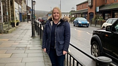 Royton South Councillor Amanda Chadderton pictured in the town centre