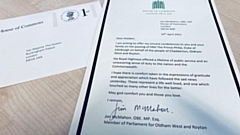 The letter sent to Her Majesty the Queen by Mr McMahon