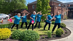 Stephanie, Jane, Stella, Marie, Leanne and Diane are pictured gearing up for their Dr Kershaw's Virtual Hospice Walk