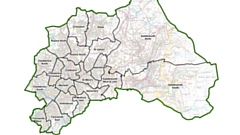 Current wards in Oldham Borough Council. Image contains Ordnance Survey data (c) Crown copyright and database rights 2020