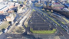 An aerial view of the site in Oldham Mumps to be redeveloped under the 'Princes Gate' masterplan