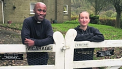 Revd Aaron Jackman with his wife Gemma